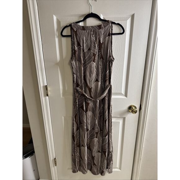 Talbots JERSEY SHIRTDRESS - LINEAR PALMS Size Med - Picture 5 of 6